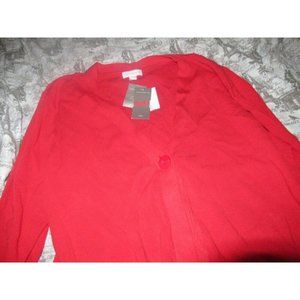 nwt Charter Club red cardigan sweater ladies L